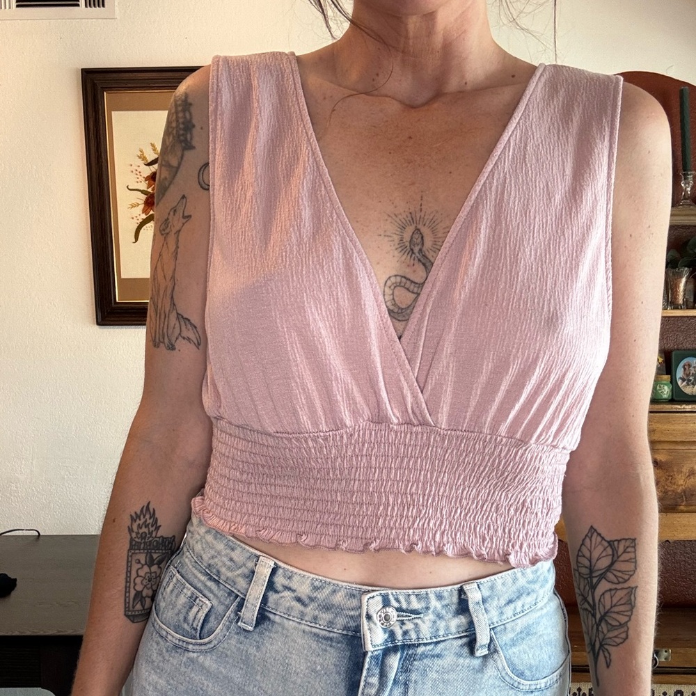 Pink Sleeveless Top